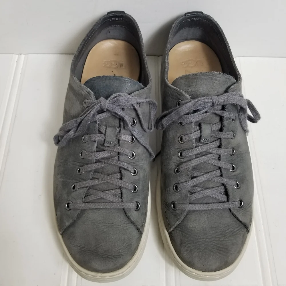 UGG Sneakers Men’s 9.5 Pismo Gray Nubuck Slip On Casual Comfort Shoes